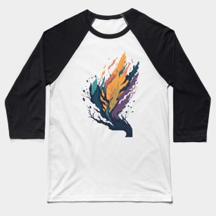 Abstract tree with colorful leaves. Baseball T-Shirt